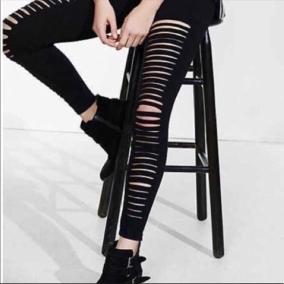 Express Pants - Express black slash cut out leggings
